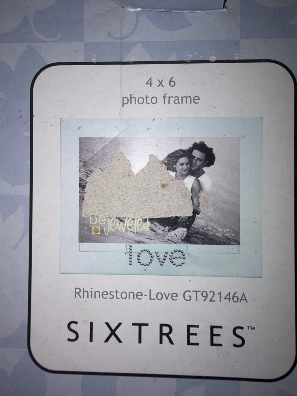 SIXTREES 4x6 Rhinestone "love" Photo Frame